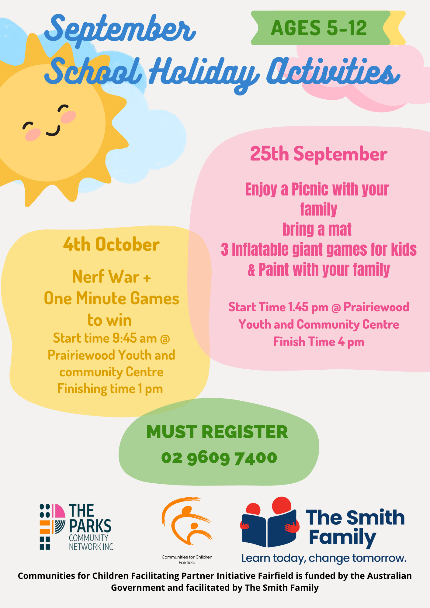 Colorful Cute Kids Summer Camp Flyer